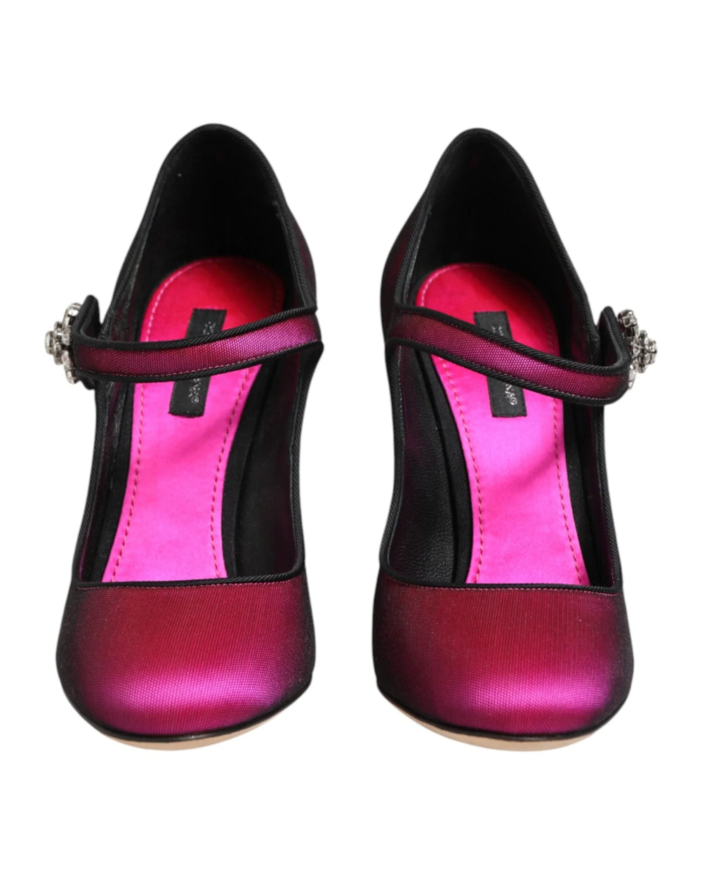 Dolce & Gabbana Pink Strass Mary Janes Heels Pumps Shoes - EU36/US5.5