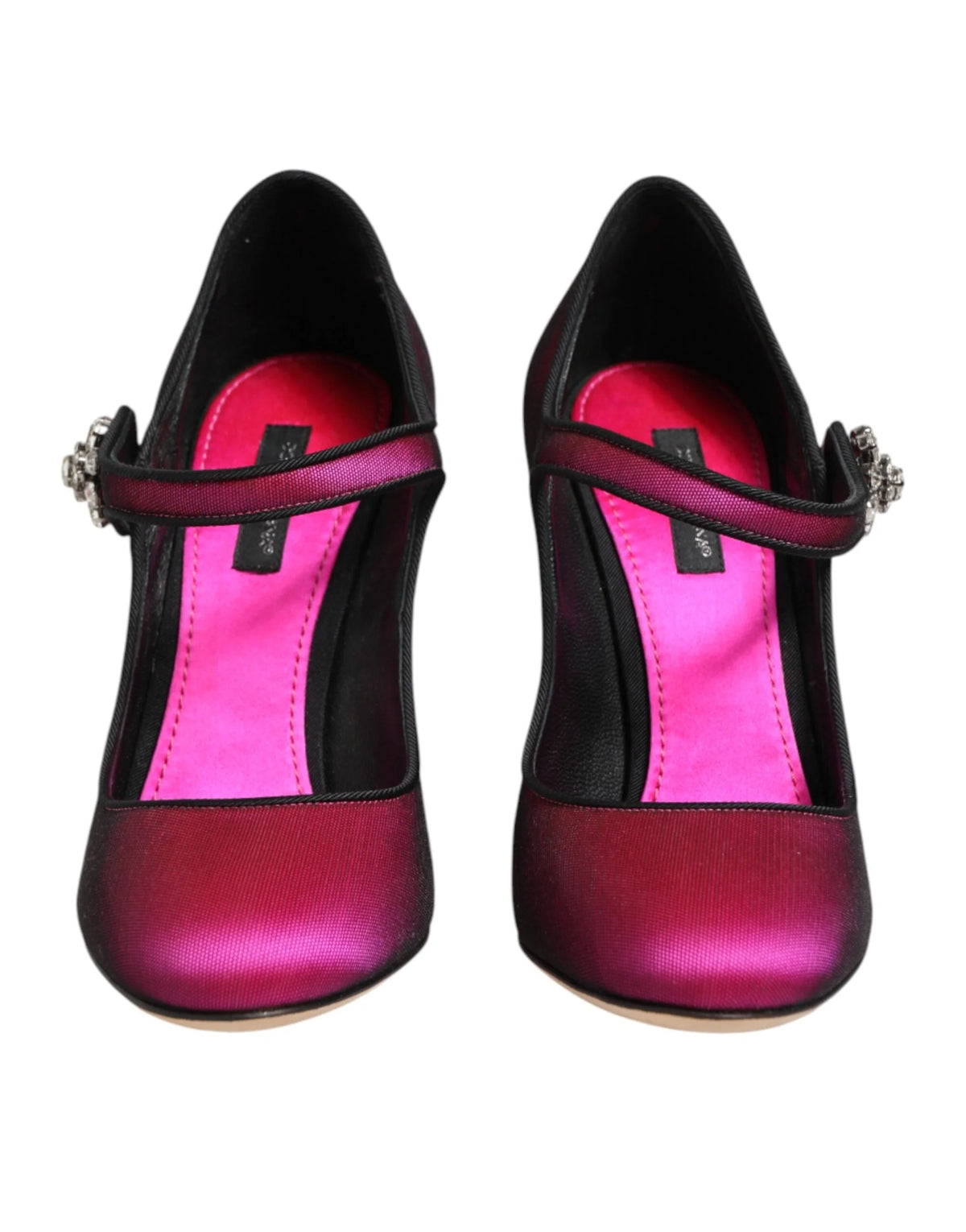 Dolce & Gabbana Pink Strass Mary Janes Heels Pumps Shoes - EU36/US5.5
