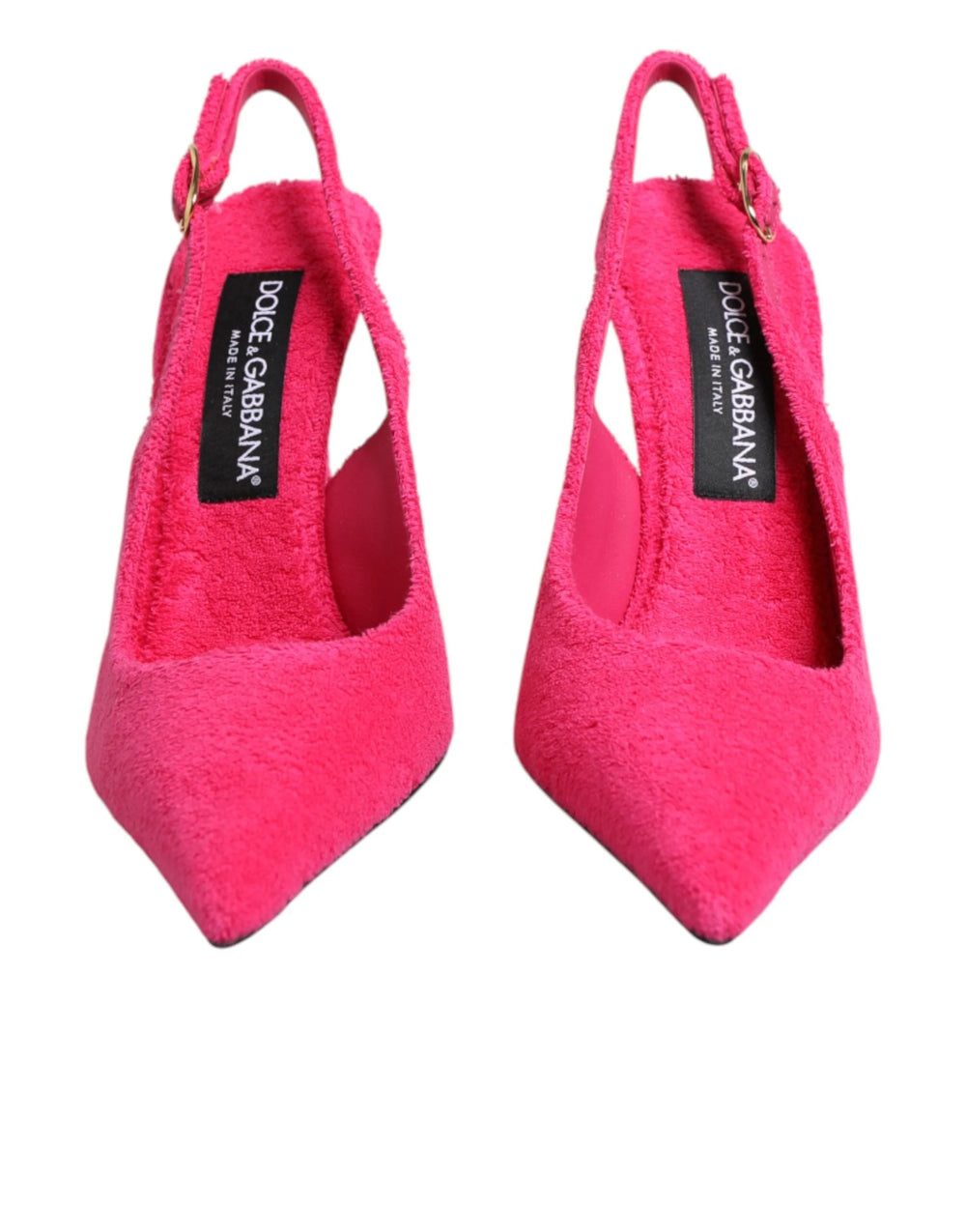 Dolce & Gabbana Pink Suede High Heels Slingback Shoes