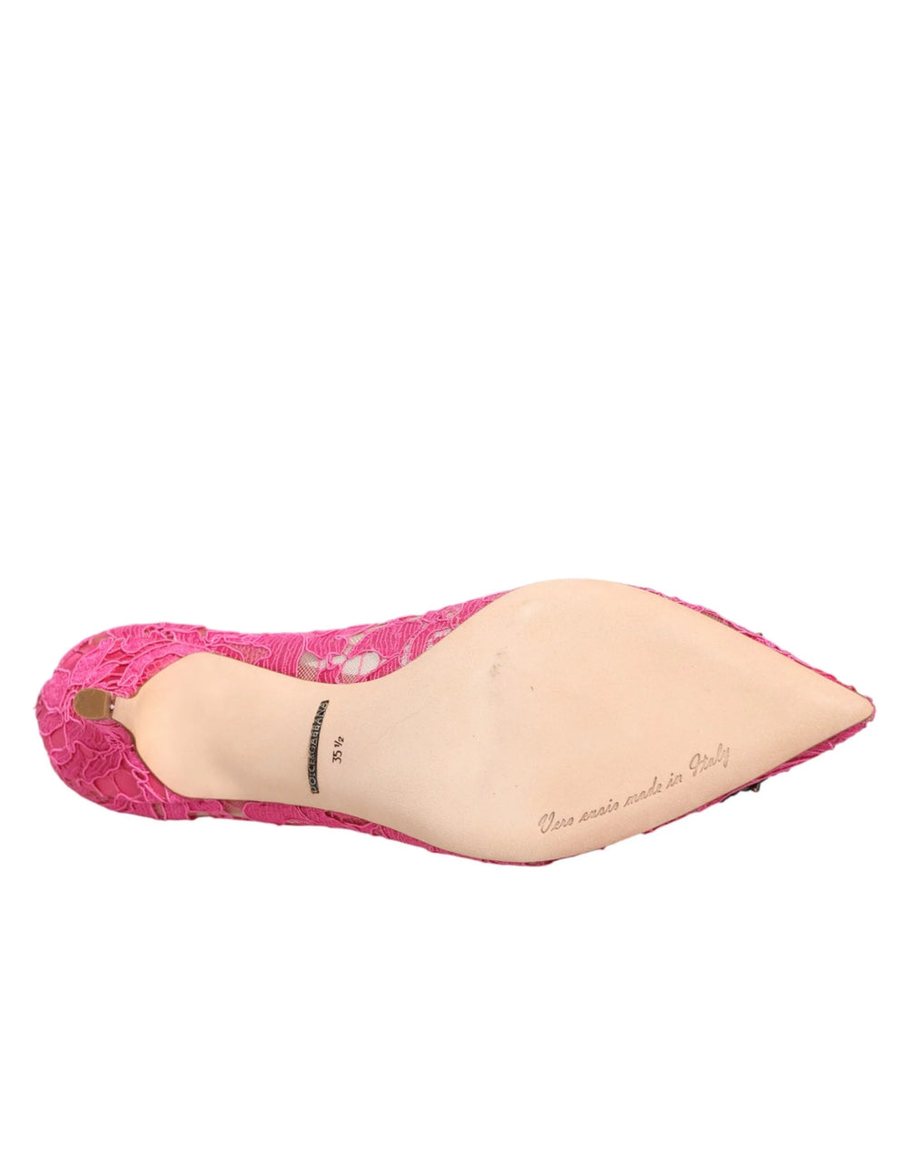 Dolce & Gabbana Pink Taormina Lace DEVOTION Pumps Shoes - EU35.5/US5 - Heels
