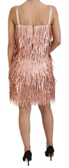 Dolce & Gabbana Pink Tinsel Sleeveless Shift A-line Dress - IT40|S - Dresses