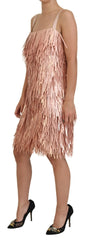 Dolce & Gabbana Pink Tinsel Sleeveless Shift A-line Dress - IT40|S - Dresses