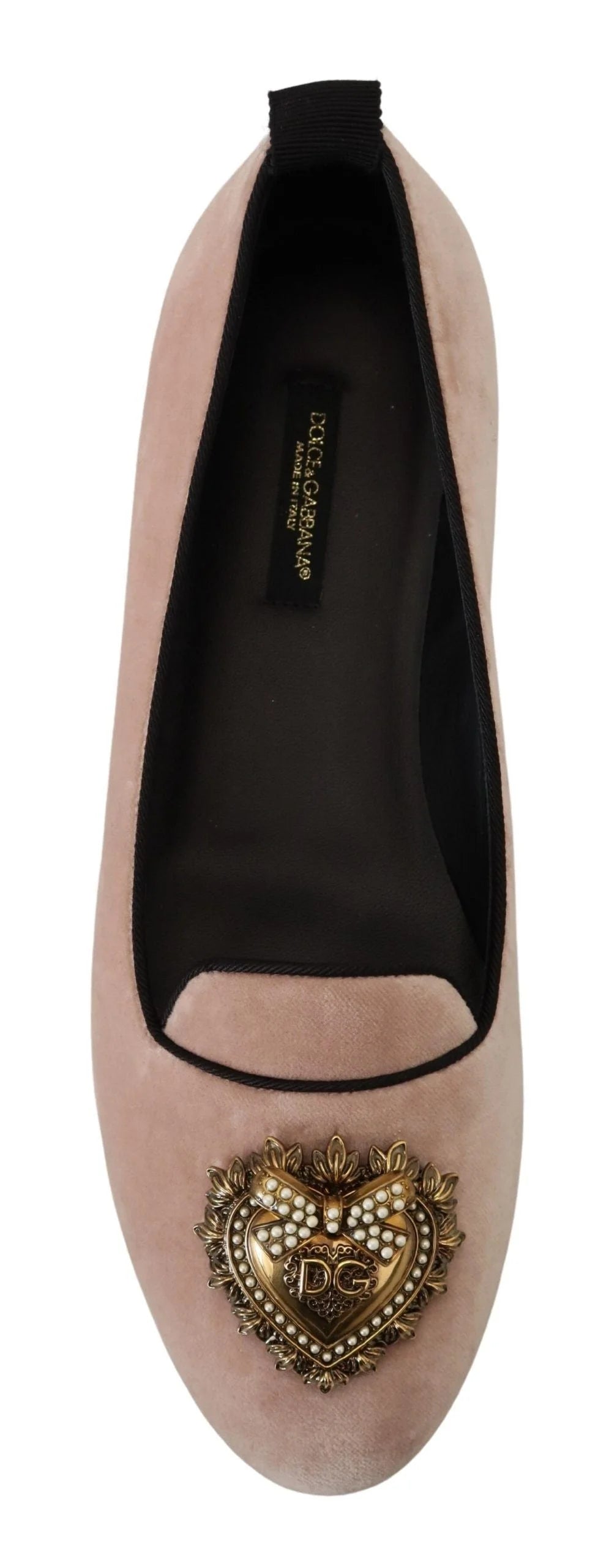 Dolce & Gabbana Pink Velvet Slip Ons Loafers Flats Shoes - Flats