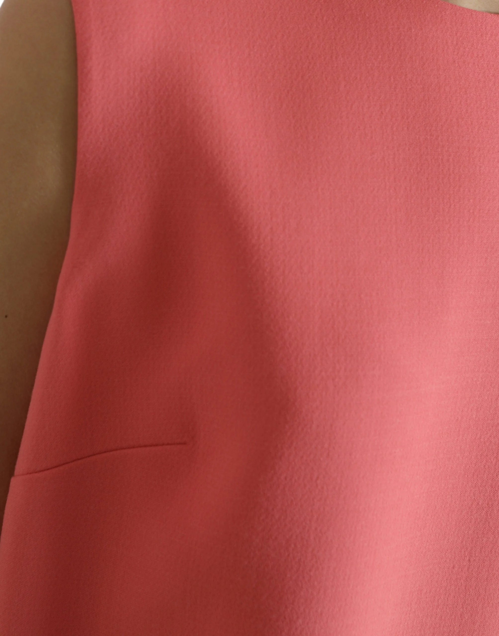 Dolce & Gabbana Pink Virgin Wool Sleeveless Mini Dress - IT50 | XXL - Dresses