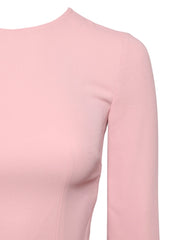 Dolce & Gabbana Pink Viscose 3/4 Sleeves Sheath Midi Dress - IT36|XXS
