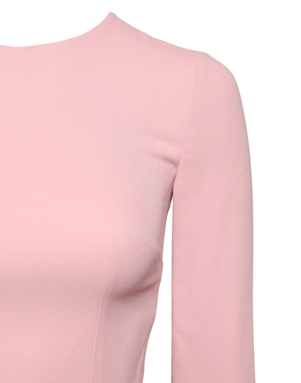 Dolce & Gabbana Pink Viscose 3/4 Sleeves Sheath Midi Dress - IT36|XXS - Dresses