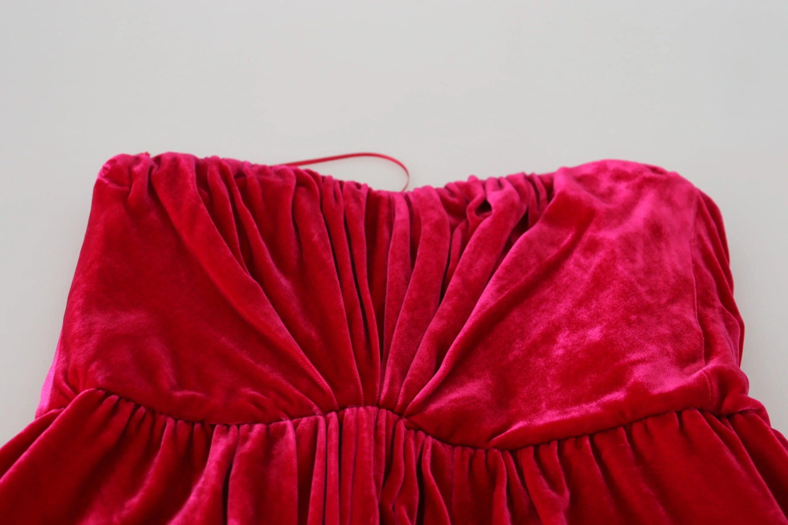 Dolce & Gabbana Pink Viscose Stretch Strapless A-line Dress - IT40|S - Dresses