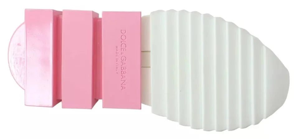 Dolce & Gabbana Pink White Logo Sorrento Sneakers Shoes - EU35/US4.5 - Sneakers