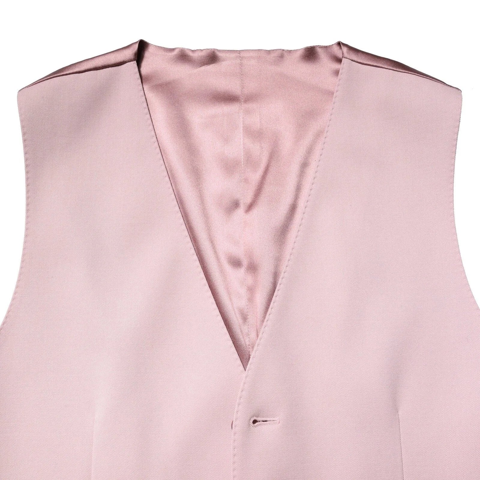 Dolce & Gabbana Pink Wool Dress Formal Men Waistcoat Vest - IT46 | S - Vests