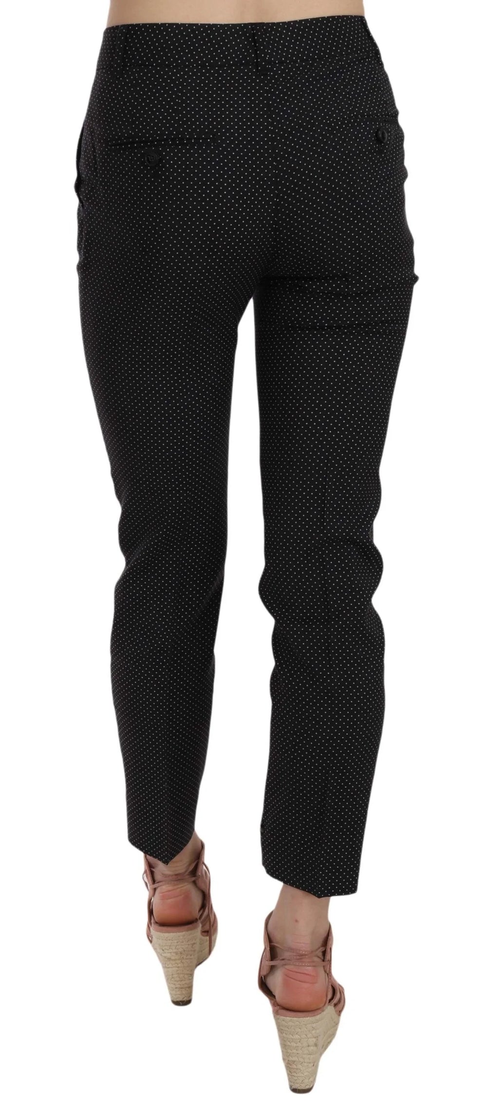 Dolce & Gabbana Polka Dot Slim Capri Trousers Tapered Pants - Trousers