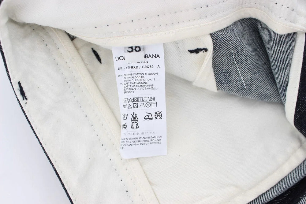 Dolce & Gabbana Polka Dotted Slim Capris Jeans - Jeans