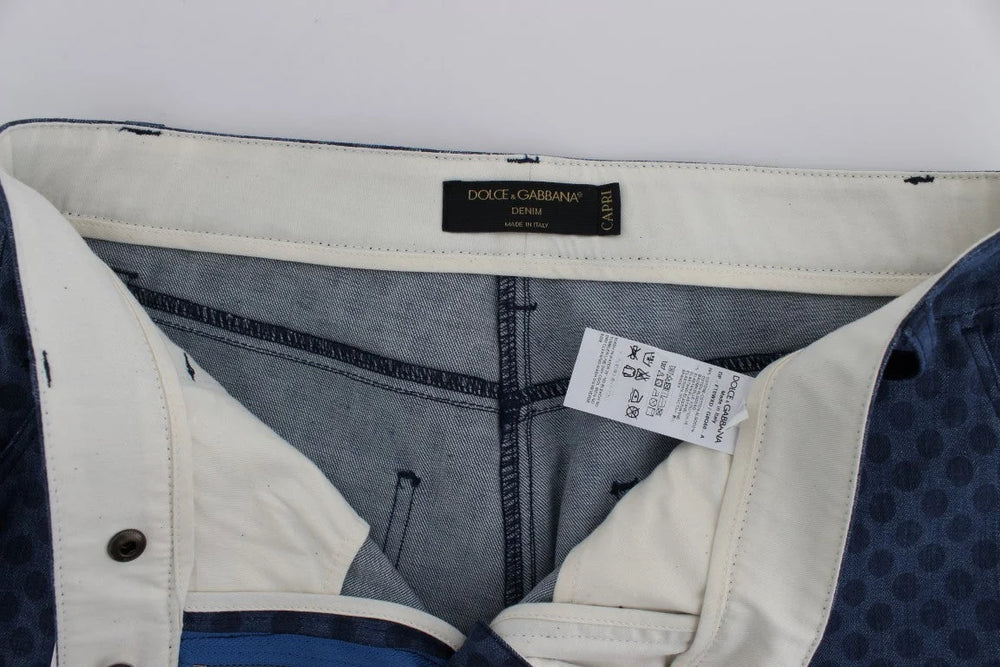 Dolce & Gabbana Polka Dotted Stretch Capri Jeans - IT38|XS - Jeans