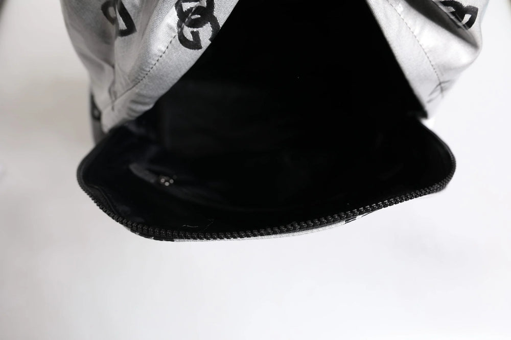 Dolce & Gabbana Polyester Gray Black DG Logo Plaque Backpack Bag - Backpacks