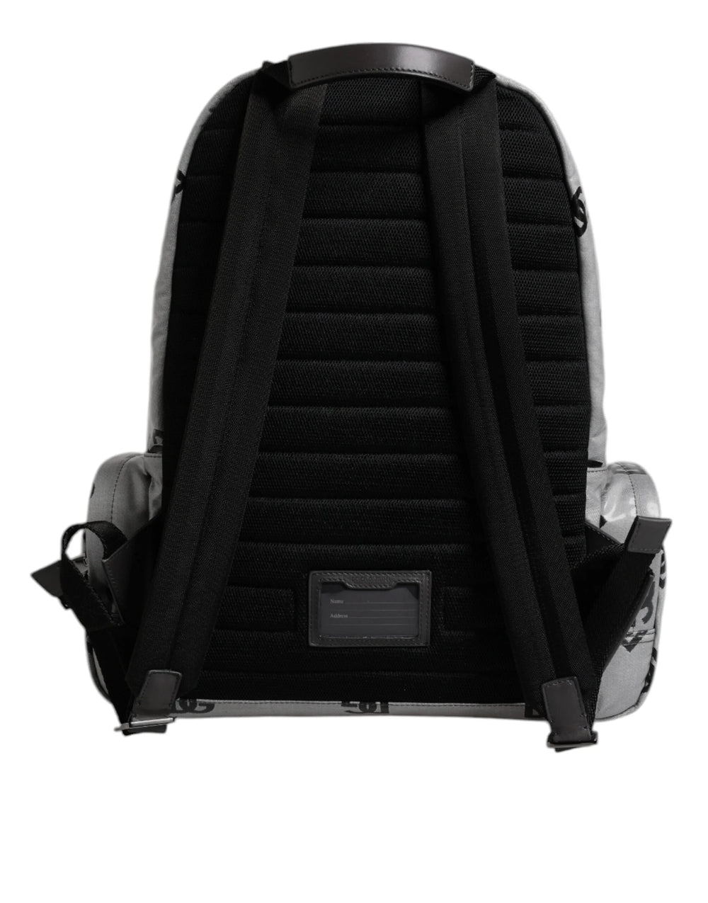 Dolce & Gabbana Polyester Gray Black DG Logo Plaque Backpack Bag - Backpacks