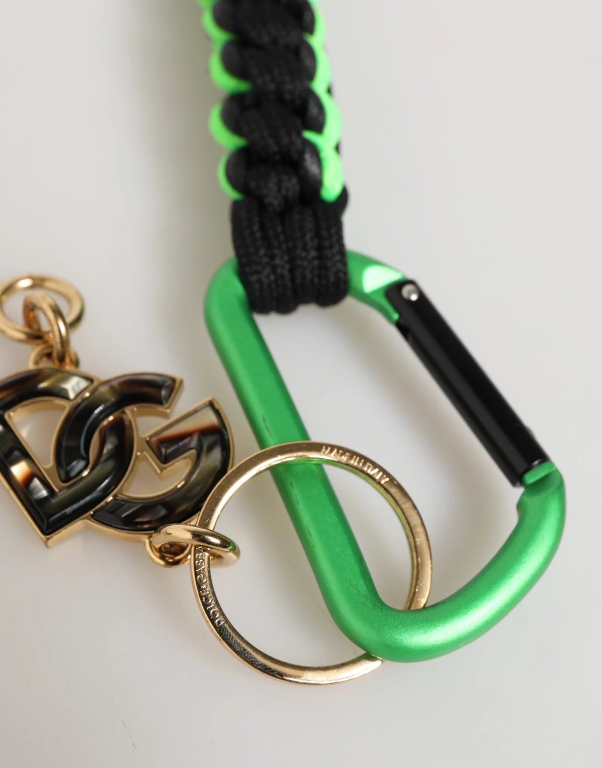 Dolce & Gabbana Polyester Multicolor Tape String DG Logo Keychain Keyring - Keychains