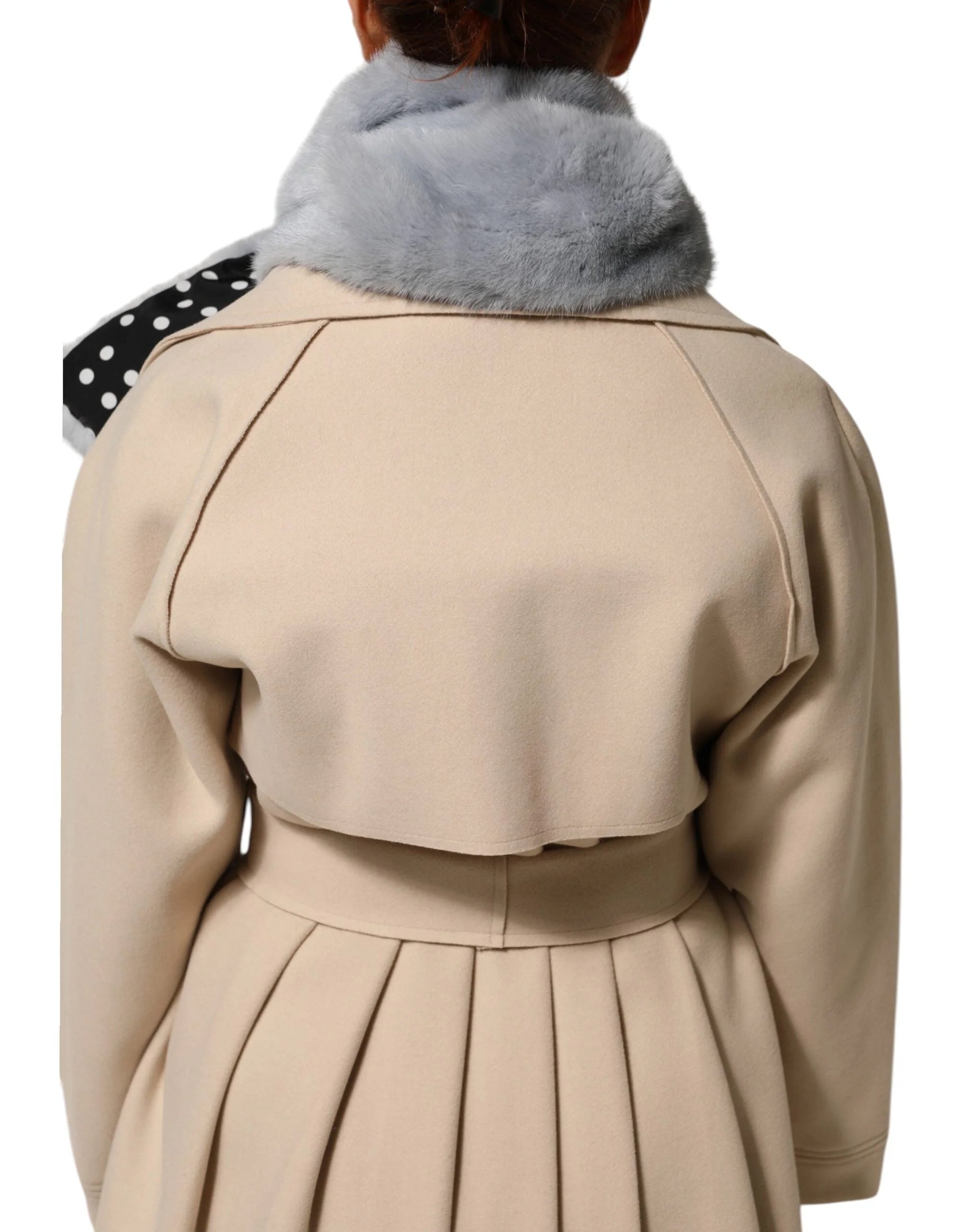 Dolce & Gabbana Powder Blue Mink Fur Neck Warmer Scarf