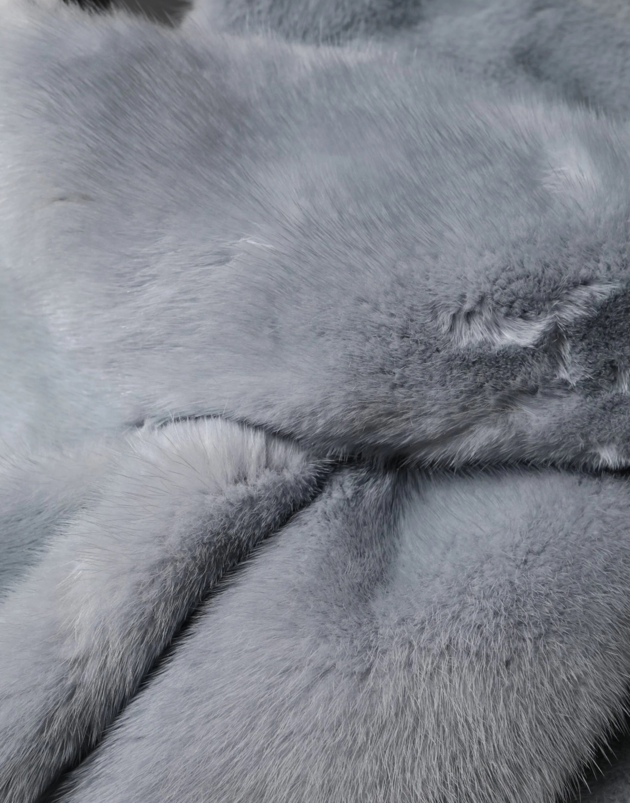 Dolce & Gabbana Powder Blue Mink Fur Neck Warmer Scarf - Scarves & Shawls