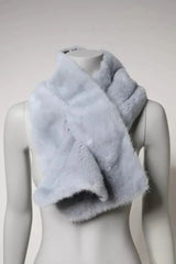Dolce & Gabbana Powder Blue Mink Fur Neck Warmer Scarf - Scarves & Shawls