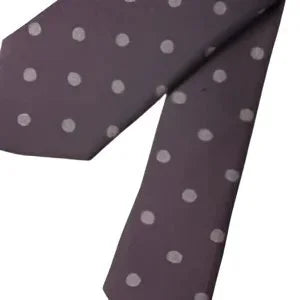 Dolce & Gabbana Purple 100% Silk Polka Dot Adjustable Men Tie - Neckties