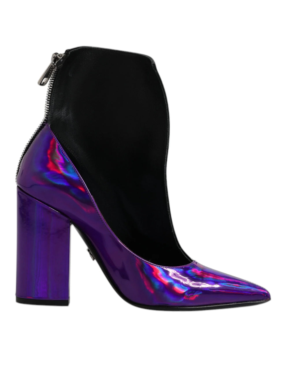 Dolce & Gabbana Purple Black Pointed Ankle Boots Shoes - EU36/US6 - Boots
