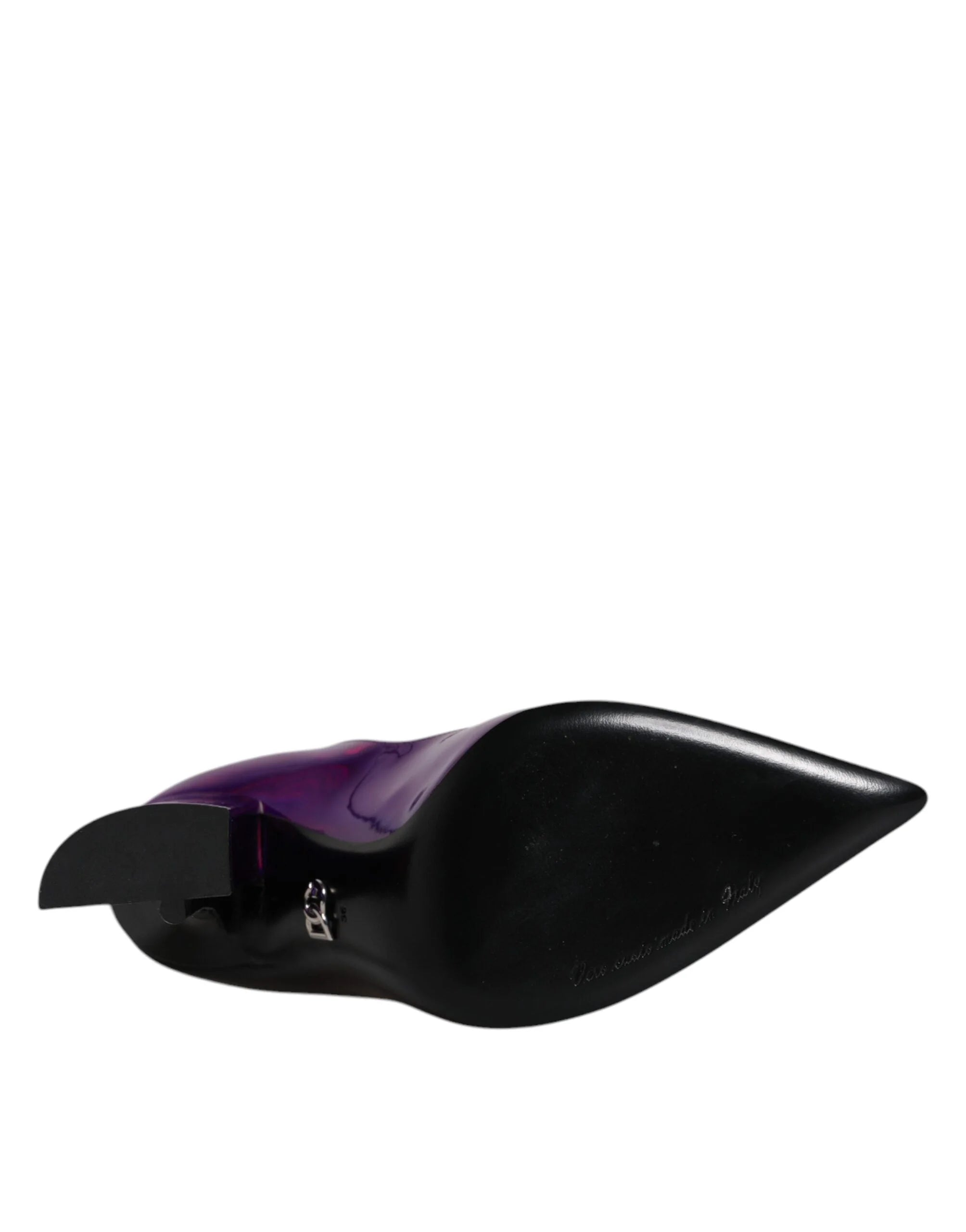 Dolce & Gabbana Purple Black Pointed Ankle Boots Shoes - EU36/US6 - Boots