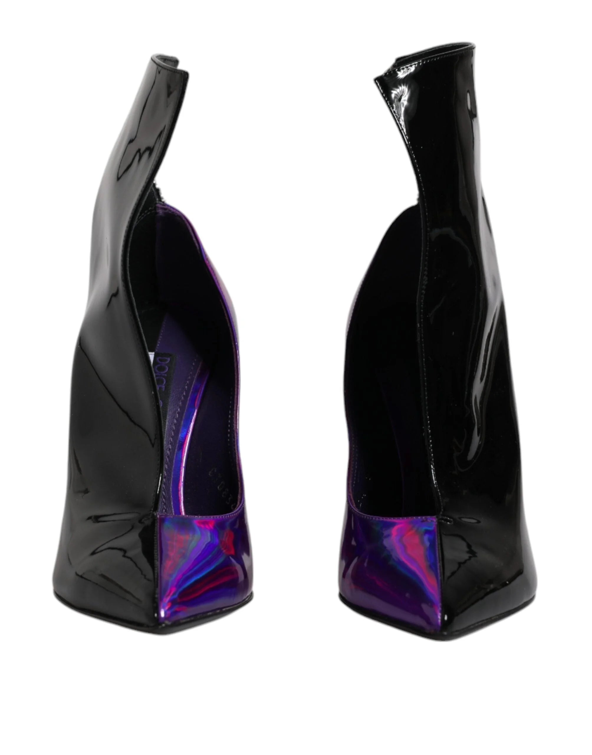 Dolce & Gabbana Purple Black Pointed Ankle Boots Shoes - EU36/US6 - Boots