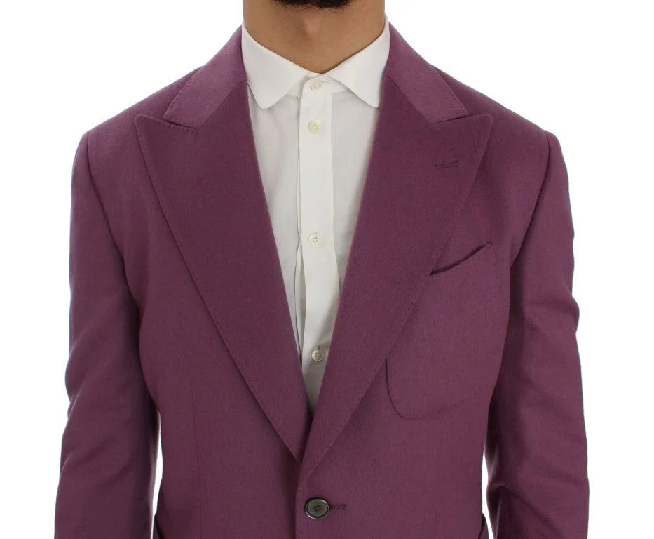 Dolce & Gabbana Purple Cashmere Slim Fit Blazer Jacket - IT44 | XS - Sport Jackets