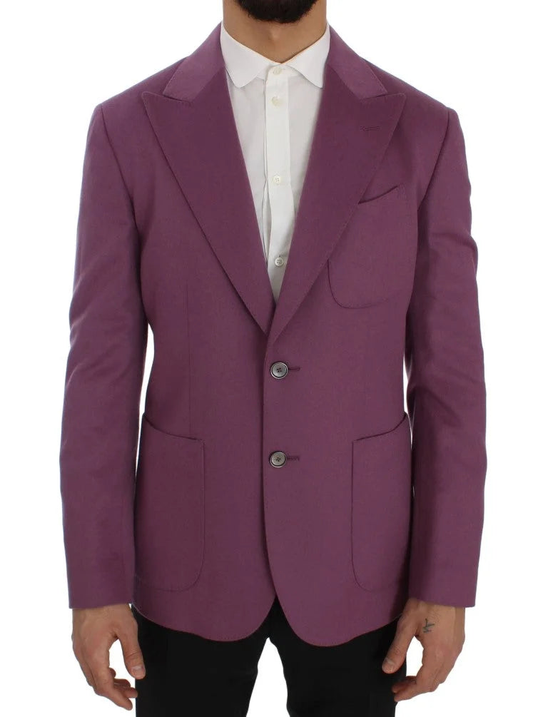 Dolce & Gabbana Purple Cashmere Slim Fit Blazer Jacket - IT44 | XS - Sport Jackets