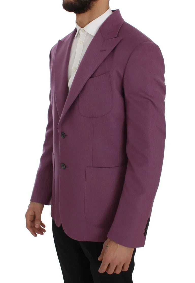 Dolce & Gabbana Purple Cashmere Slim Fit Blazer Jacket - IT44 | XS - Sport Jackets