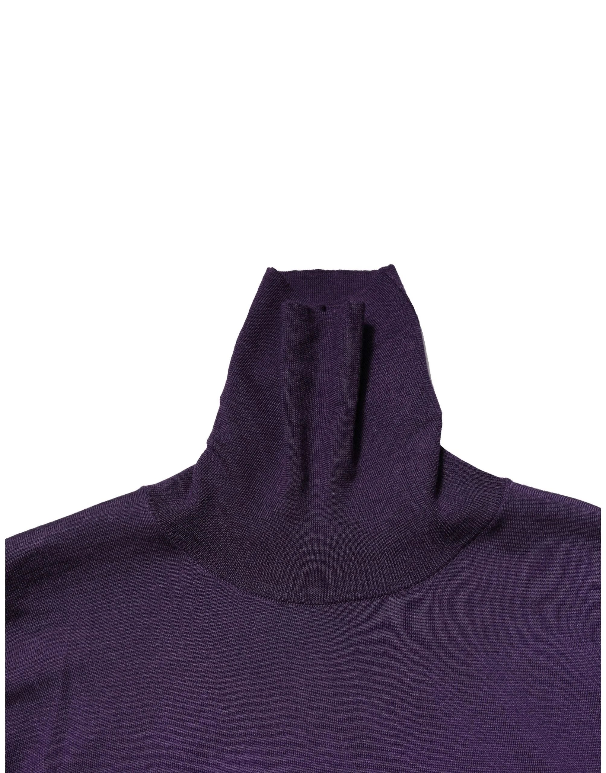 Dolce & Gabbana Purple Cashmere Turtleneck Pullover Sweater - IT48 | M - Sweaters