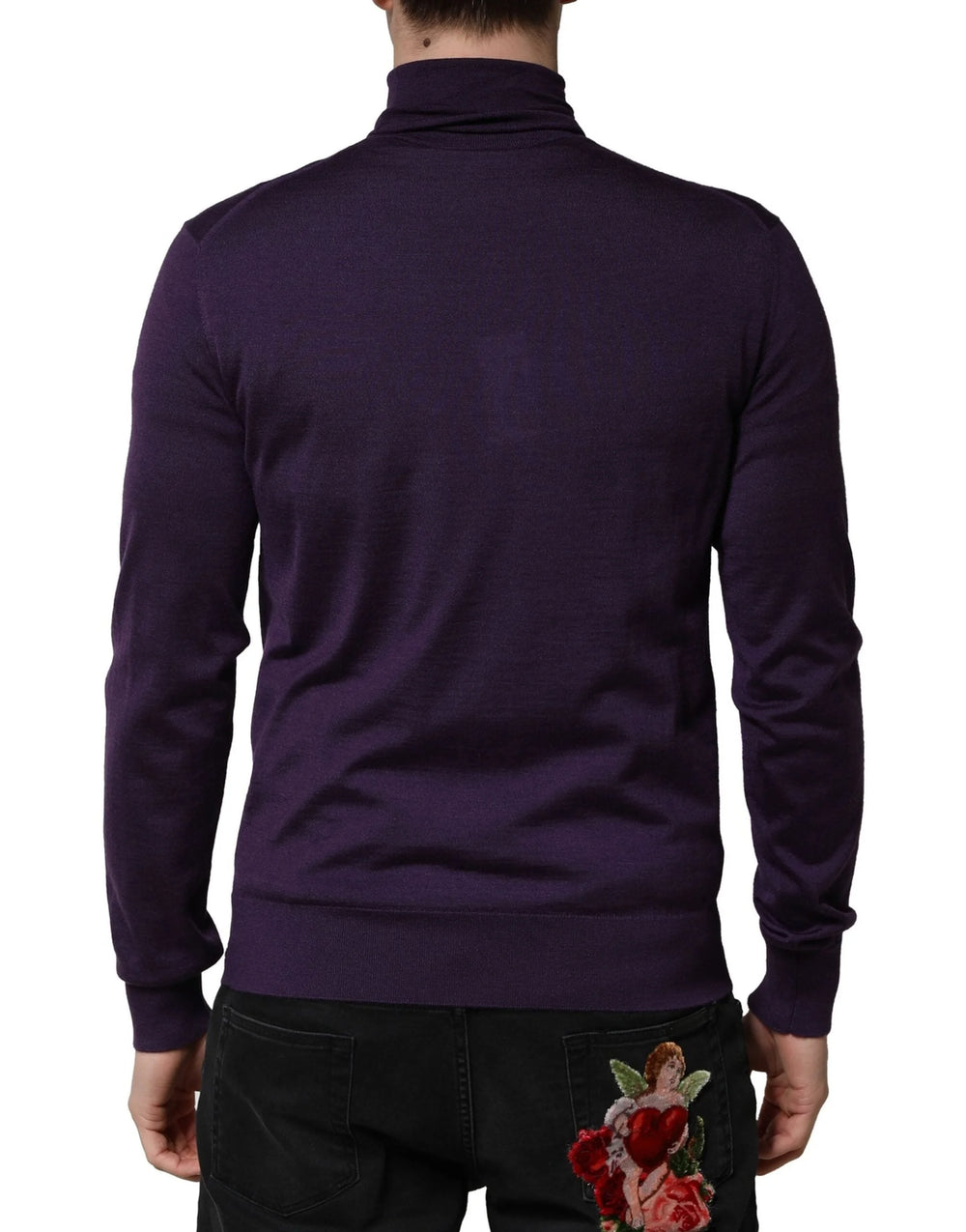 Dolce & Gabbana Purple Cashmere Turtleneck Pullover Sweater - IT48 | M - Sweaters