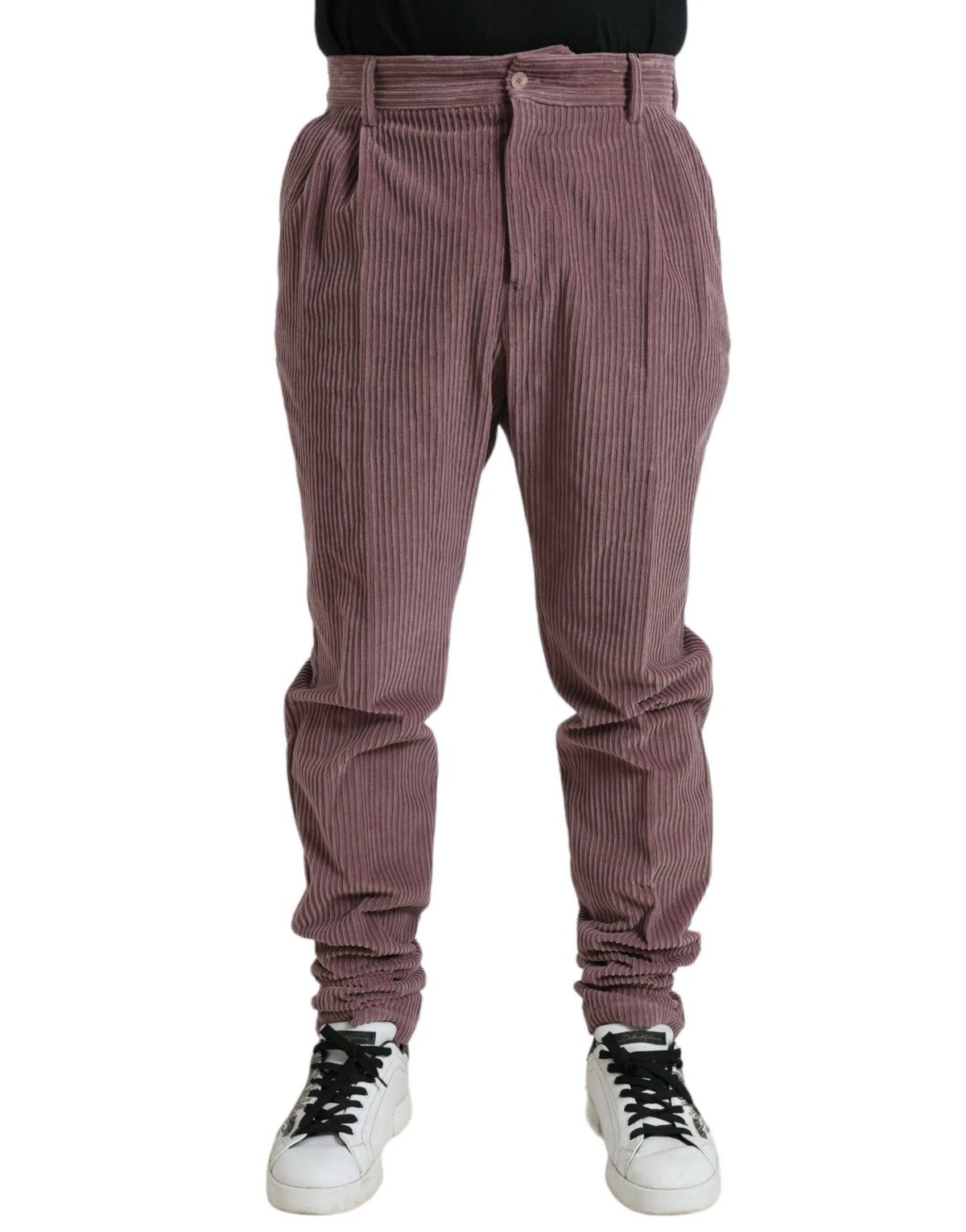 Dolce & Gabbana Purple Corduroy Cotton Stretch Skinny Pants - IT50 | L - Trousers