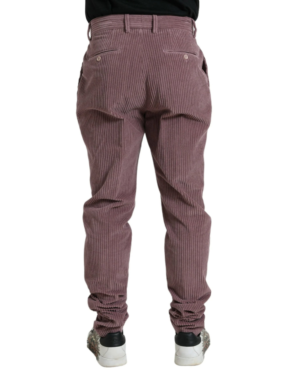 Dolce & Gabbana Purple Corduroy Cotton Stretch Skinny Pants - IT50 | L - Trousers