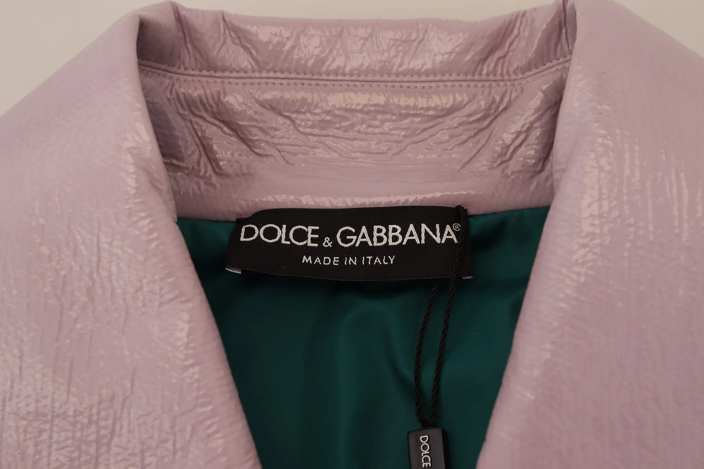 Dolce & Gabbana Purple Cotton Button Down Cropped Jacket - IT40|S - Trucker Jackets