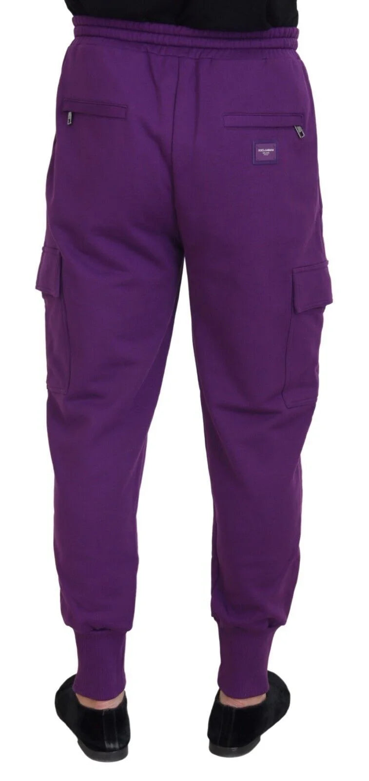 Dolce & Gabbana Purple Cotton Cargo Sweatpants Jogging Pants - IT52 | L - Sweatpants