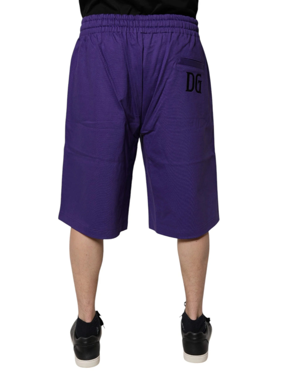 Dolce & Gabbana Purple Cotton Men Bermuda Sweatshorts Shorts - Bermudas