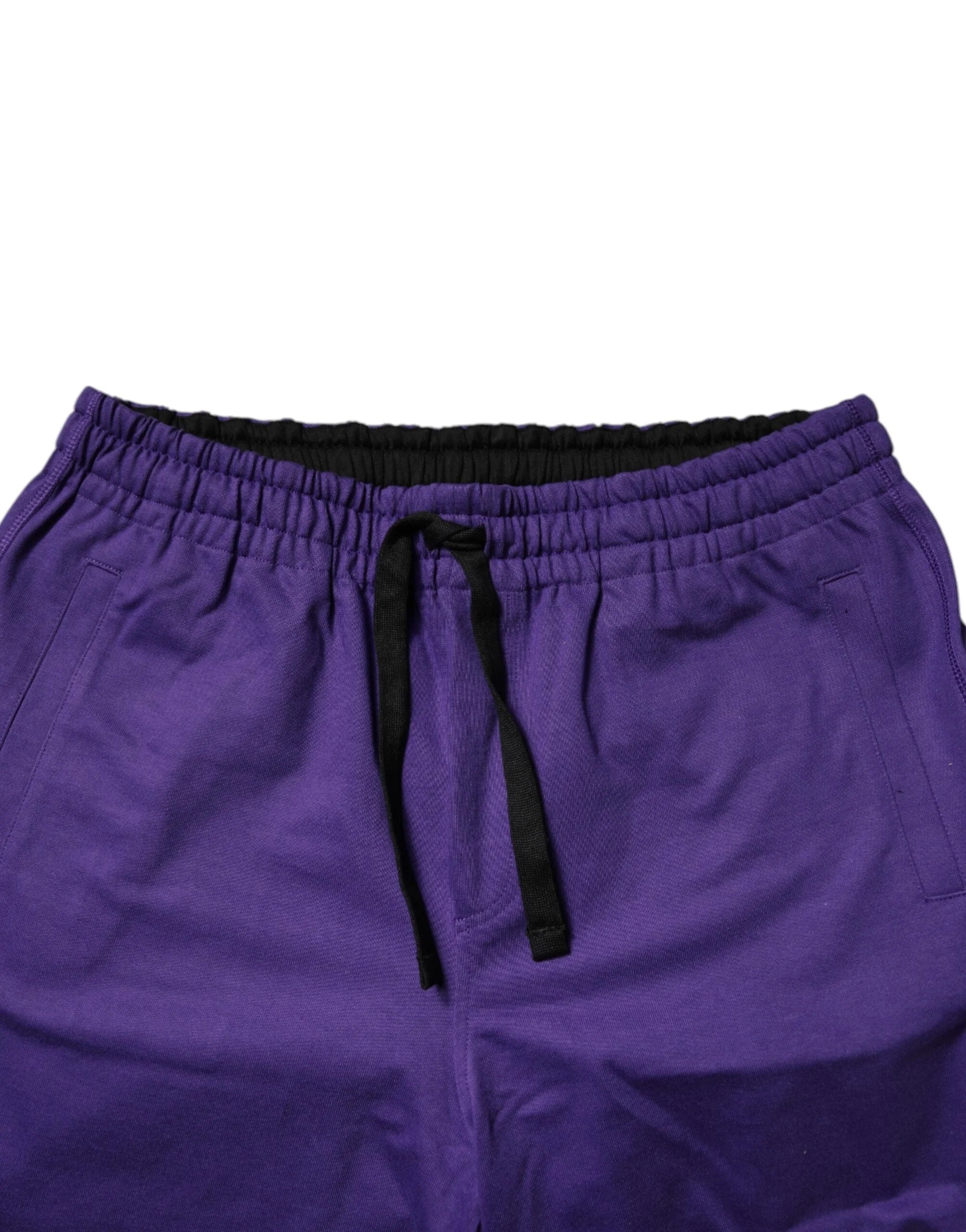 Dolce & Gabbana Purple Cotton Men Bermuda Sweatshorts Shorts - Bermudas