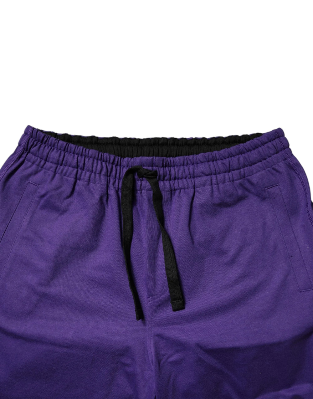 Dolce & Gabbana Purple Cotton Men Bermuda Sweatshorts Shorts - Bermudas