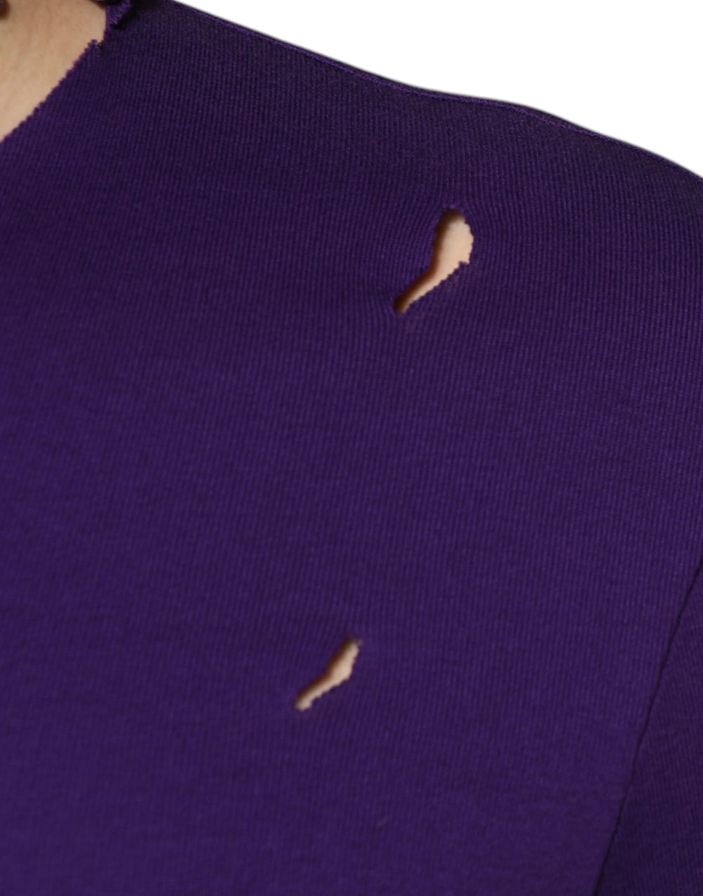 Dolce & Gabbana Purple Cotton Round Neck Pullover Men Sweater - IT50 | L - Sweaters