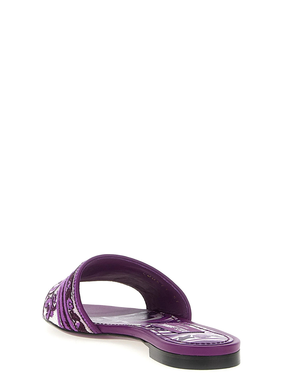 Dolce & Gabbana Purple Cotton Slides - EU36/US6
