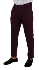 Dolce & Gabbana Purple Cotton Tapered Chinos Dress Pants - IT48 | M - Chinos