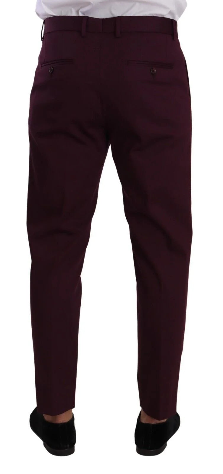 Dolce & Gabbana Purple Cotton Tapered Chinos Dress Pants - IT48 | M - Chinos