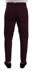 Dolce & Gabbana Purple Cotton Tapered Chinos Dress Pants - IT48 | M - Chinos