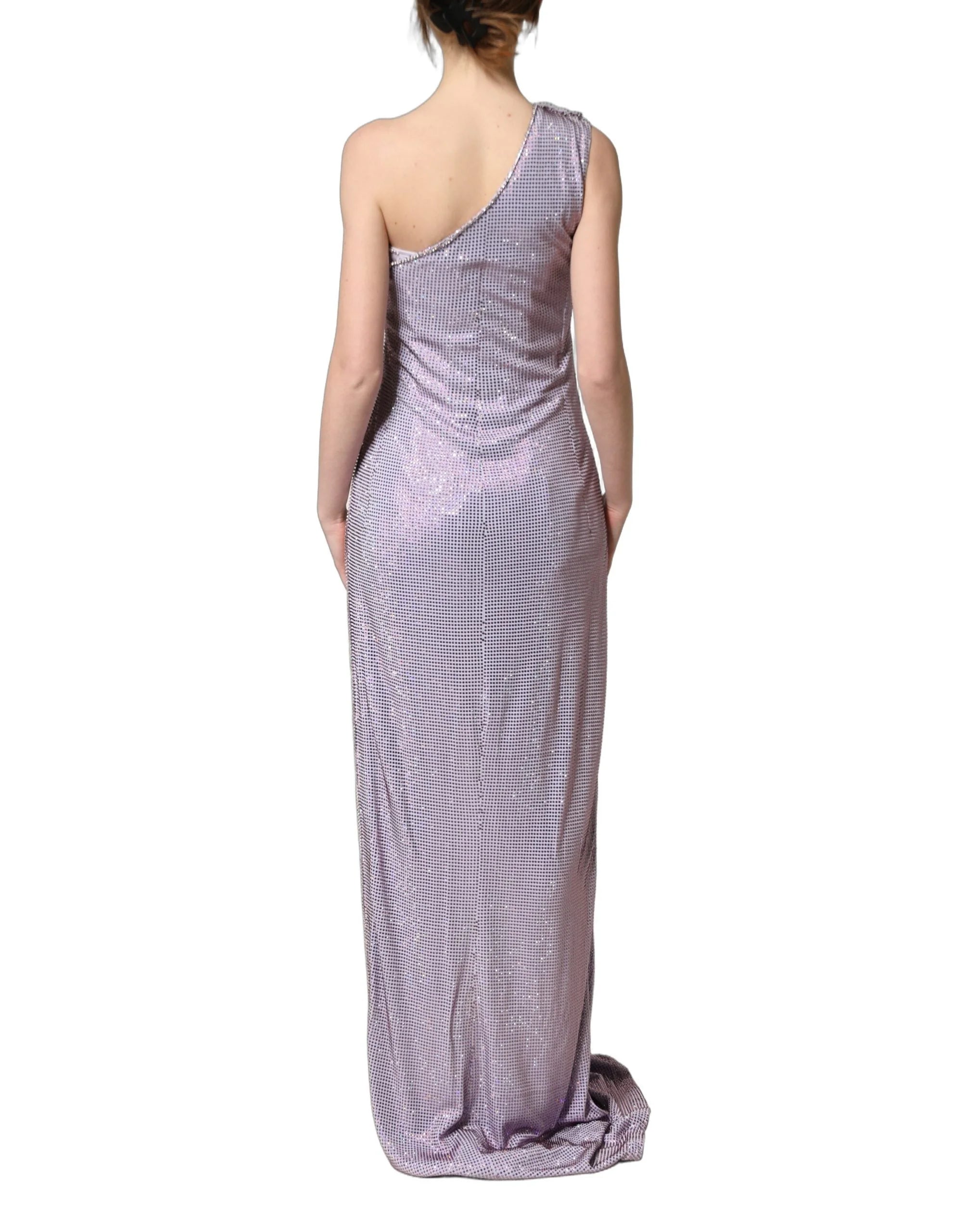 Dolce & Gabbana Purple Crystal OneShoulder EveningGown Dress - IT40|S