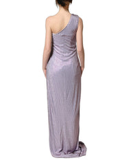 Dolce & Gabbana Purple Crystal OneShoulder EveningGown Dress - IT40|S