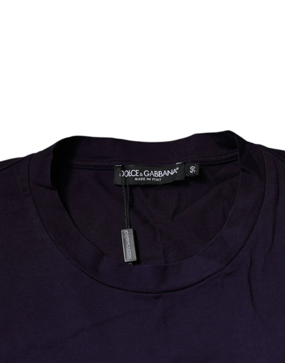 Dolce & Gabbana Purple DG Logo Cotton Crew Neck T-shirt - IT50 | L - T-Shirts