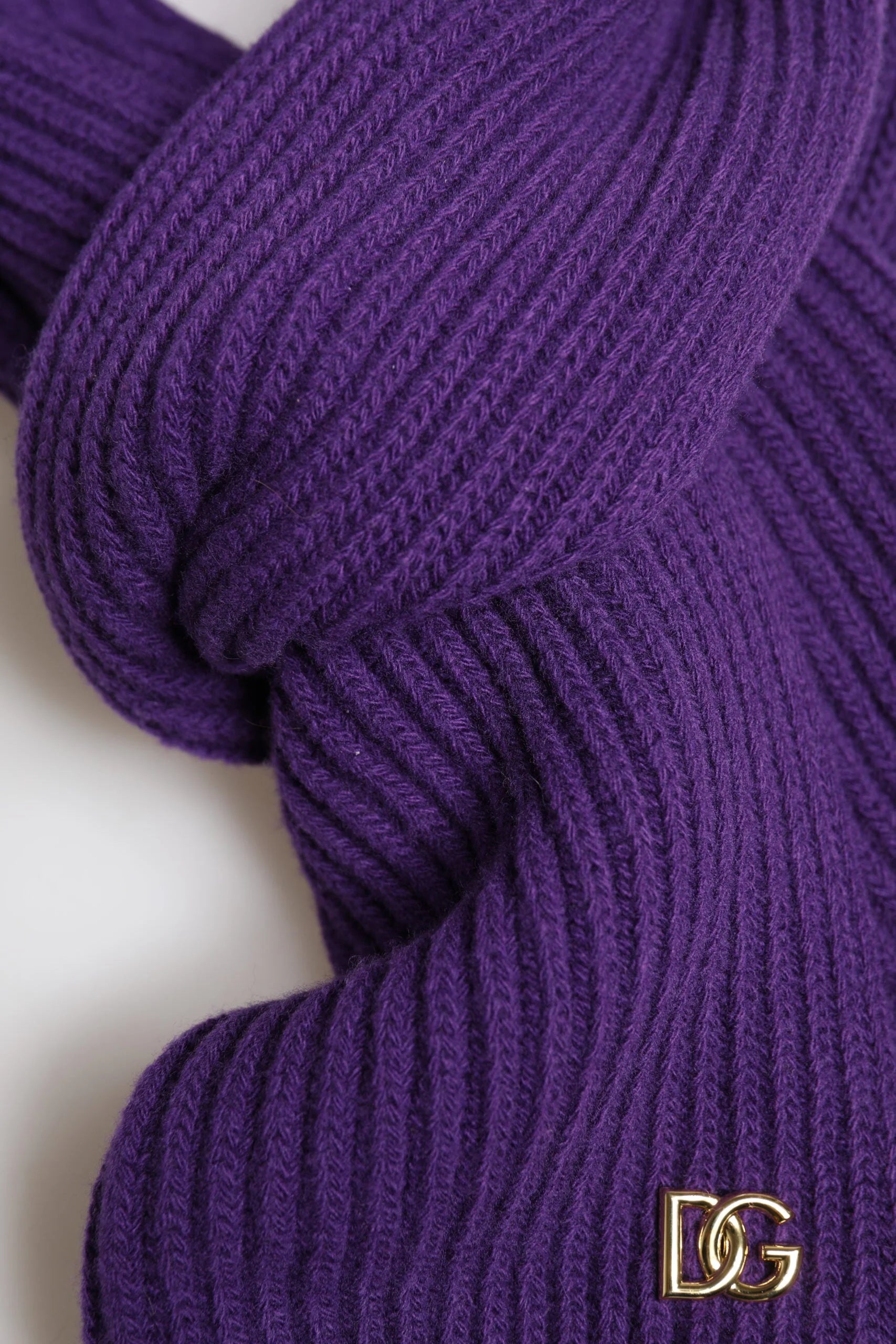 Dolce & Gabbana Purple DG Logo Neck Warmer Wrap Shawl Scarf - Scarves & Shawls