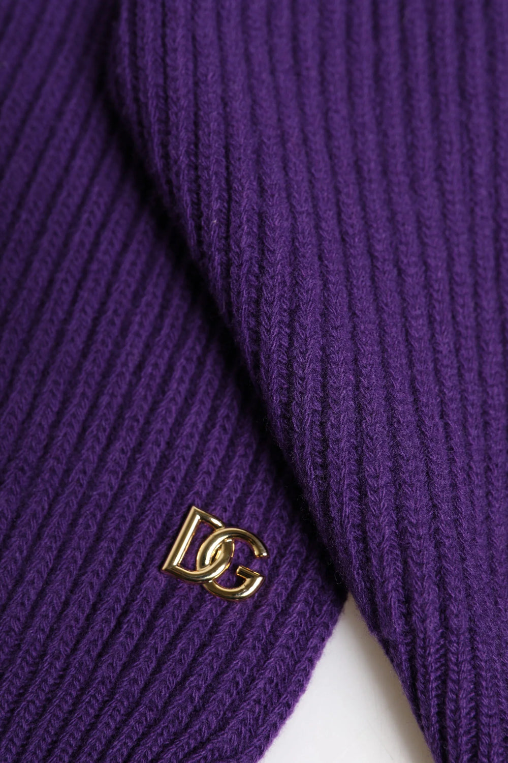 Dolce & Gabbana Purple DG Logo Neck Warmer Wrap Shawl Scarf - Scarves & Shawls