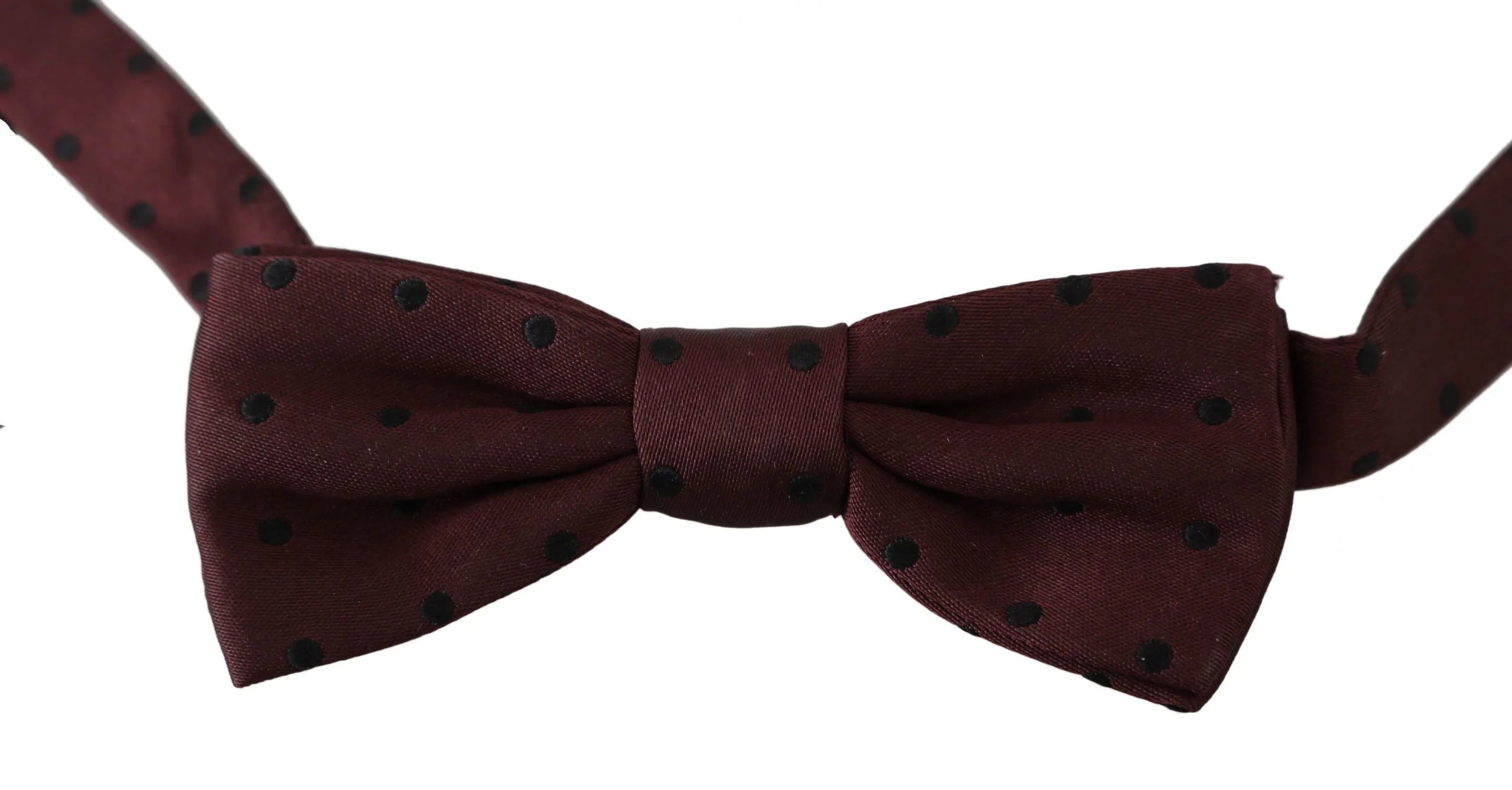 Dolce & Gabbana Purple Dotted Silk Adjustable Neck Papillon Bow Tie - Neckties