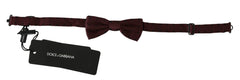 Dolce & Gabbana Purple Dotted Silk Adjustable Neck Papillon Bow Tie - Neckties